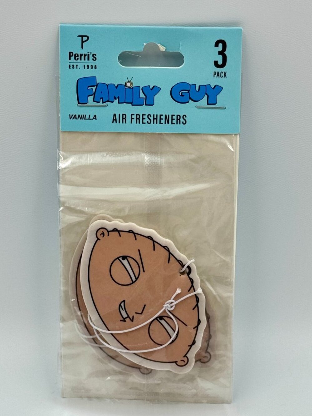 3 Family Guy Vanilla Scented Car Air Fresheners